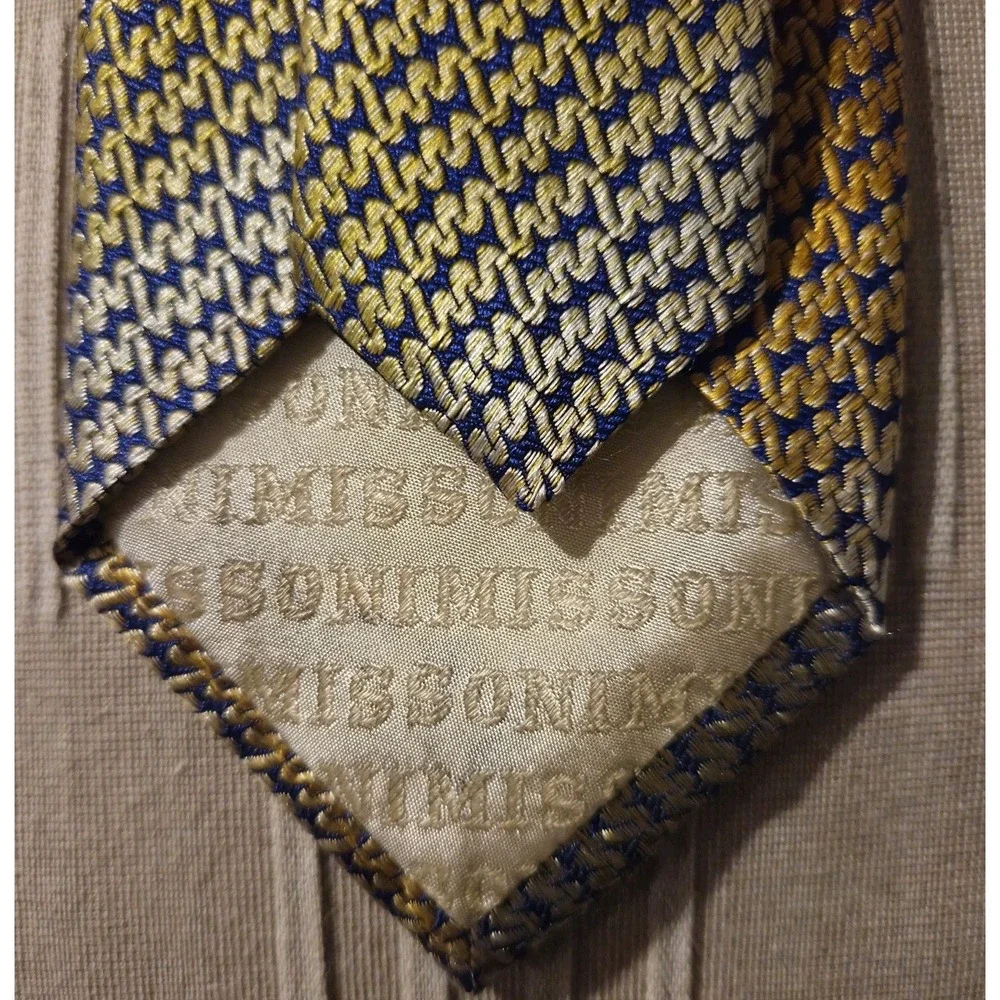 Missoni Cravette‎ Men's NeckTie 100% Silk Zig Zag Tie Suit Career Professional